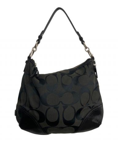 COACH シグネチャー ショルダーバッグ ブラック　#coach 中古・古着通販】COACH (コーチ) シグネチャーワンショルダーバッグ