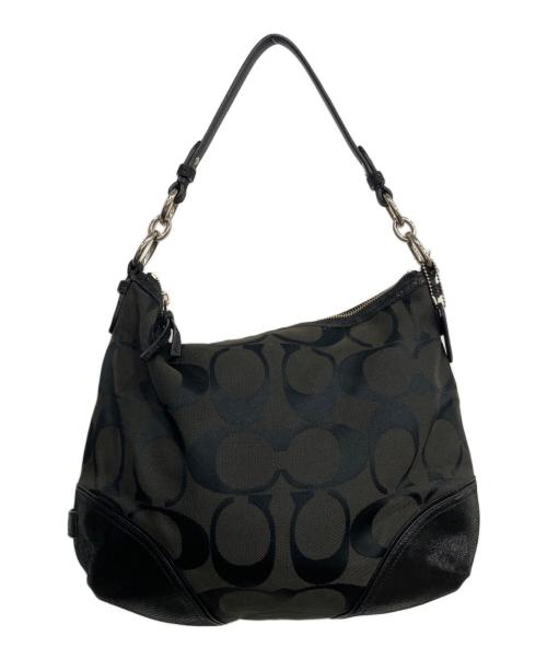 COACH（コーチ）COACH (コーチ) シグネチャーワンショルダーバッグ ブラックの古着・服飾アイテム