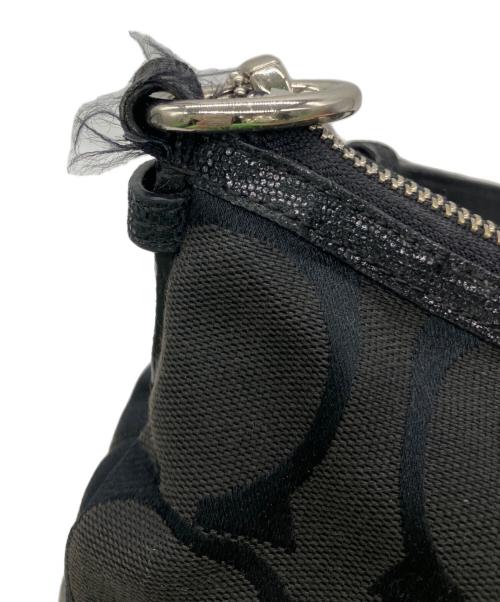 COACH（コーチ）COACH (コーチ) シグネチャーワンショルダーバッグ ブラックの古着・服飾アイテム