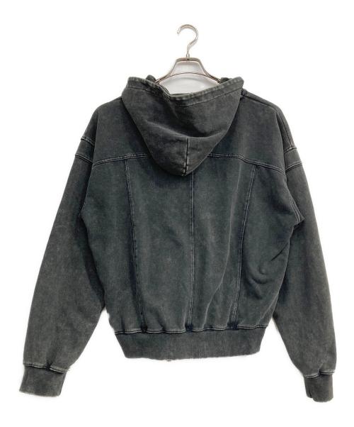 NOMANUAL（ノーマニュアル）NOMANUAL (ノーマニュアル) VINTAGE LAYER HOODED ZIP-UP グレー サイズ:Lの古着・服飾アイテム