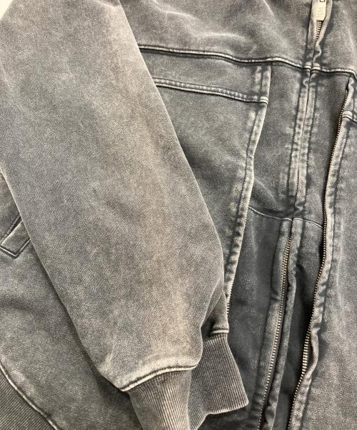 NOMANUAL（ノーマニュアル）NOMANUAL (ノーマニュアル) VINTAGE LAYER HOODED ZIP-UP グレー サイズ:Lの古着・服飾アイテム