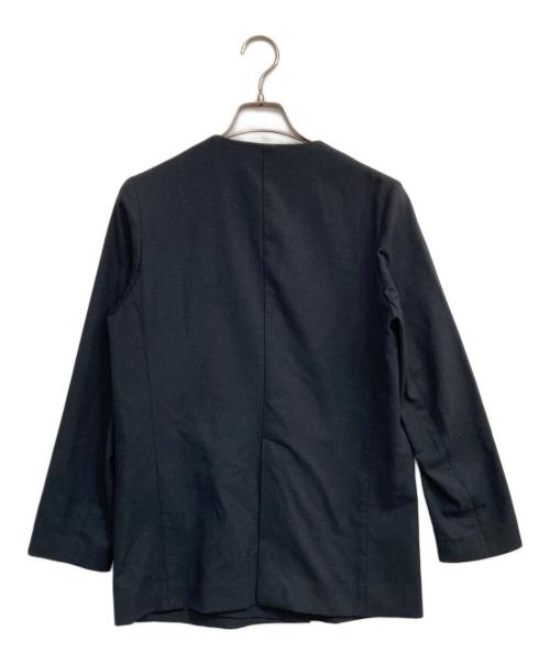 Liesse（リエス）Liesse (リエス) 麻混ノーカラージャケットセットアップ ネイビー サイズ:下記参照の古着・服飾アイテム