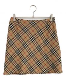 BURBERRY BLUE LABEL（バーバリー ブルー レーベル）の古着「ノヴァチェックミニスカート」｜ベージュ
