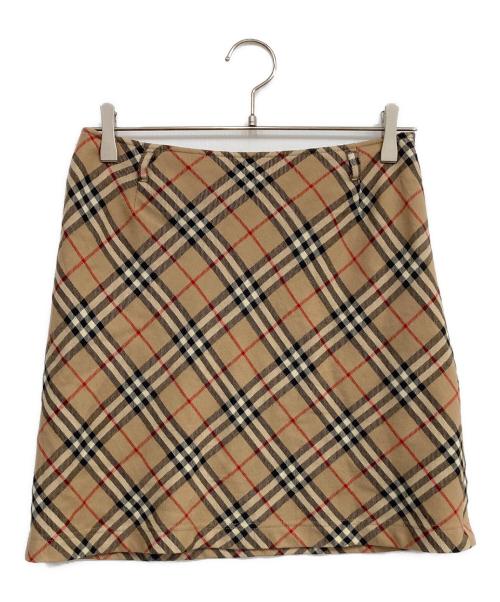 BURBERRY BLUE LABEL（バーバリー ブルー レーベル）BURBERRY BLUE LABEL (バーバリー ブルー レーベル) ノヴァチェックミニスカート ベージュ サイズ:40の古着・服飾アイテム