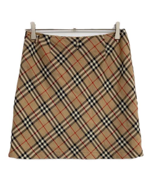 BURBERRY BLUE LABEL（バーバリー ブルー レーベル）BURBERRY BLUE LABEL (バーバリー ブルー レーベル) ノヴァチェックミニスカート ベージュ サイズ:40の古着・服飾アイテム