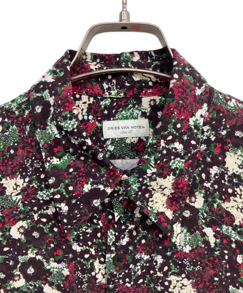 DRIES VAN NOTEN（ドリスヴァンノッテン）DRIES VAN NOTEN (ドリスヴァンノッテン) フラワービスコースシャツ ブラウン サイズ:SIZE 46の古着・服飾アイテム