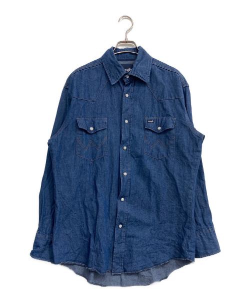 Wrangler（ラングラー）Wrangler (ラングラー) 70127MWウエスタンシャツ インディゴ サイズ:15 1/2の古着・服飾アイテム