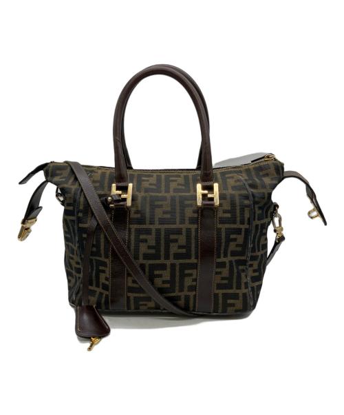 FENDI（フェンディ）FENDI (フェンディ) ズッカ柄2WAYバッグ ブラウンの古着・服飾アイテム