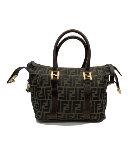 FENDI（フェンディ）FENDI (フェンディ) ズッカ柄2WAYバッグ ブラウンの古着・服飾アイテム