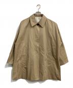 Spick and Spanスピック＆スパン）の古着「ギャバステンカラーハーフコート」｜ベージュ