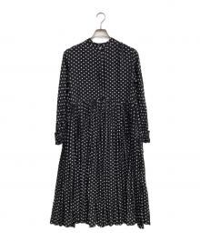 BEARDSLEY（ビアズリー）の古着「ドットギャザーワンピース」｜ブラック