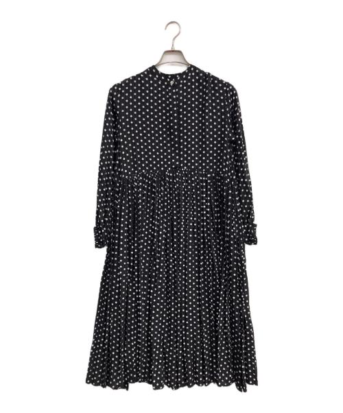 BEARDSLEY（ビアズリー）BEARDSLEY (ビアズリー) ドットギャザーワンピース ブラック サイズ:SIZE 0の古着・服飾アイテム