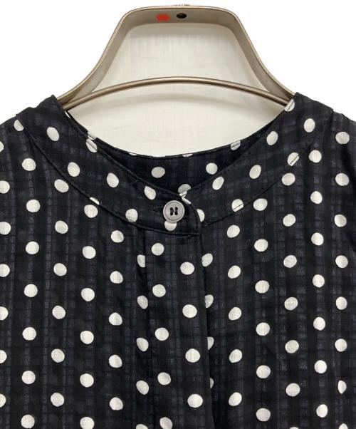 BEARDSLEY（ビアズリー）BEARDSLEY (ビアズリー) ドットギャザーワンピース ブラック サイズ:SIZE 0の古着・服飾アイテム