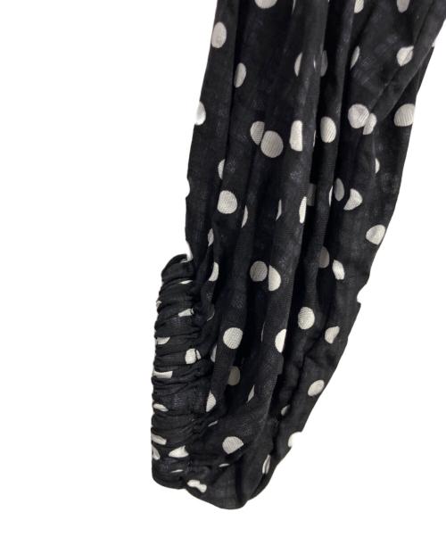 BEARDSLEY（ビアズリー）BEARDSLEY (ビアズリー) ドットギャザーワンピース ブラック サイズ:SIZE 0の古着・服飾アイテム