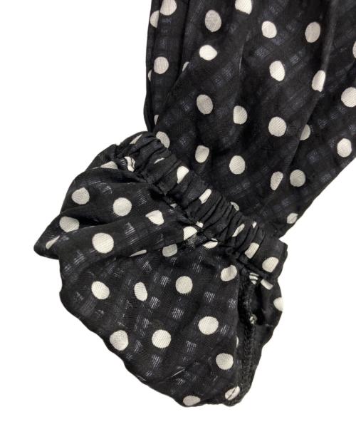 BEARDSLEY（ビアズリー）BEARDSLEY (ビアズリー) ドットギャザーワンピース ブラック サイズ:SIZE 0の古着・服飾アイテム