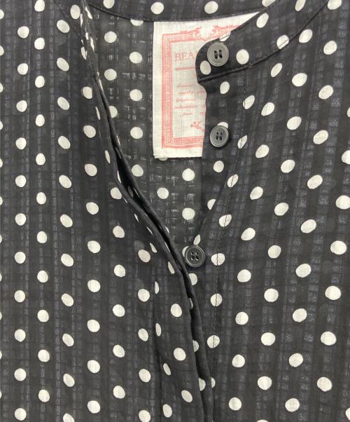 BEARDSLEY（ビアズリー）BEARDSLEY (ビアズリー) ドットギャザーワンピース ブラック サイズ:SIZE 0の古着・服飾アイテム