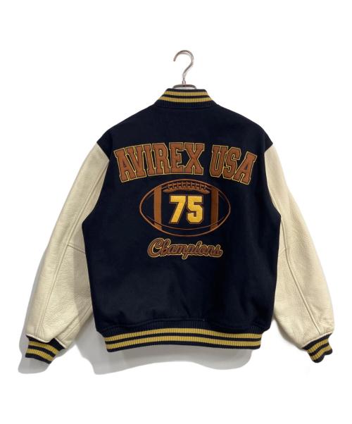 AVIREX（アヴィレックス）AVIREX (アヴィレックス) SKOOKUM VARSITY JACKET ネイビー サイズ:SIZE Mの古着・服飾アイテム