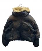 DIESELディーゼル）の古着「W-AVES-FUR ジップジャケット」｜インディゴ×ブラウン