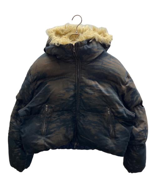 DIESEL（ディーゼル）DIESEL (ディーゼル) W-AVES-FUR ジップジャケット インディゴ×ブラウン サイズ:44の古着・服飾アイテム