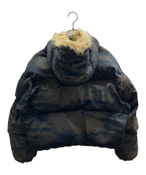 DIESEL（ディーゼル）DIESEL (ディーゼル) W-AVES-FUR ジップジャケット インディゴ×ブラウン サイズ:44の古着・服飾アイテム