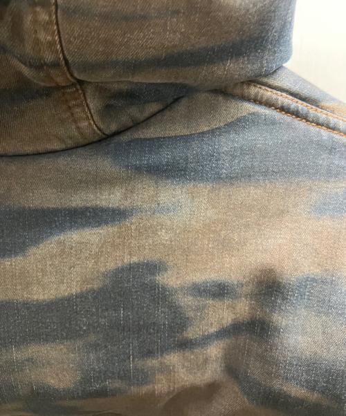 DIESEL（ディーゼル）DIESEL (ディーゼル) W-AVES-FUR ジップジャケット インディゴ×ブラウン サイズ:44の古着・服飾アイテム
