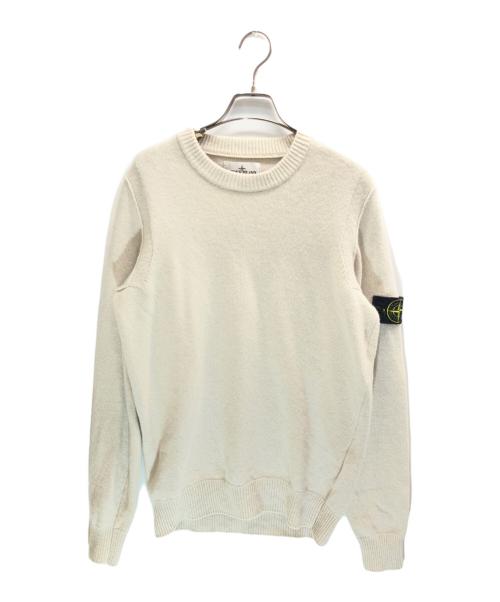STONE ISLAND（ストーンアイランド）STONE ISLAND (ストーンアイランド) Wool-blend crew-neck sweater ベージュ サイズ:Ⅿの古着・服飾アイテム