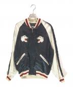 Hysteric Glamourヒステリックグラマー）の古着「FLAMING YOUTH バック刺繍スカジャン」｜ブラック