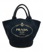 PRADAプラダ）の古着「カナパ ファブリック ハンドバッグ」｜ブラック