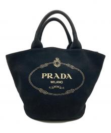 PRADA（プラダ）の古着「カナパ ファブリック ハンドバッグ」｜ブラック