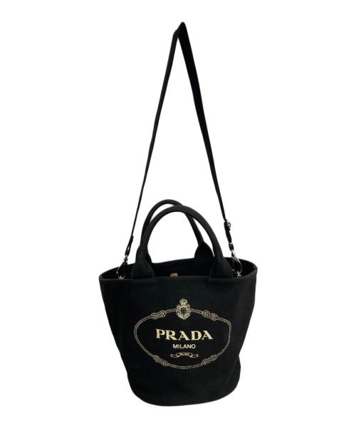 PRADA（プラダ）PRADA (プラダ) カナパ ファブリック ハンドバッグ ブラックの古着・服飾アイテム