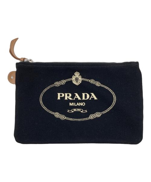 PRADA（プラダ）PRADA (プラダ) カナパ ファブリック ハンドバッグ ブラックの古着・服飾アイテム