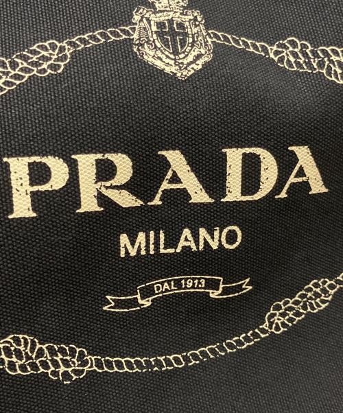 PRADA（プラダ）PRADA (プラダ) カナパ ファブリック ハンドバッグ ブラックの古着・服飾アイテム