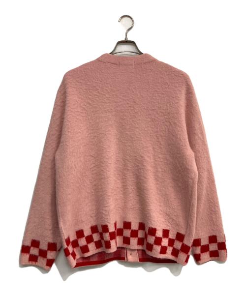 SUPREME（シュプリーム）SUPREME (シュプリーム) Brushed Checkerboard Cardigan ピンク サイズ:SIZE Mの古着・服飾アイテム