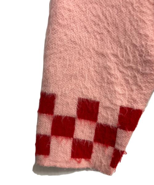 SUPREME（シュプリーム）SUPREME (シュプリーム) Brushed Checkerboard Cardigan ピンク サイズ:SIZE Mの古着・服飾アイテム