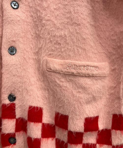 SUPREME（シュプリーム）SUPREME (シュプリーム) Brushed Checkerboard Cardigan ピンク サイズ:SIZE Mの古着・服飾アイテム