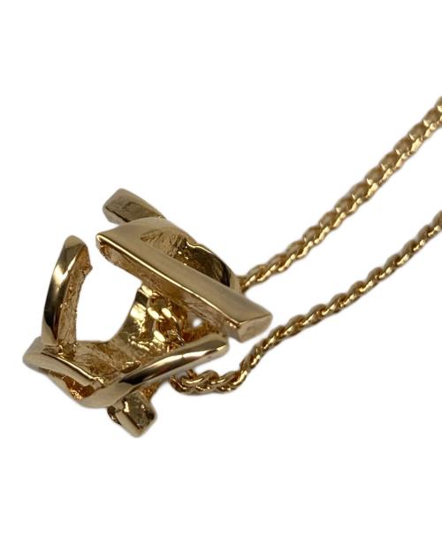 Saint Laurent Paris（サンローランパリ）Saint Laurent Paris (サンローランパリ) カサンドラロゴネックレス ゴールドの古着・服飾アイテム