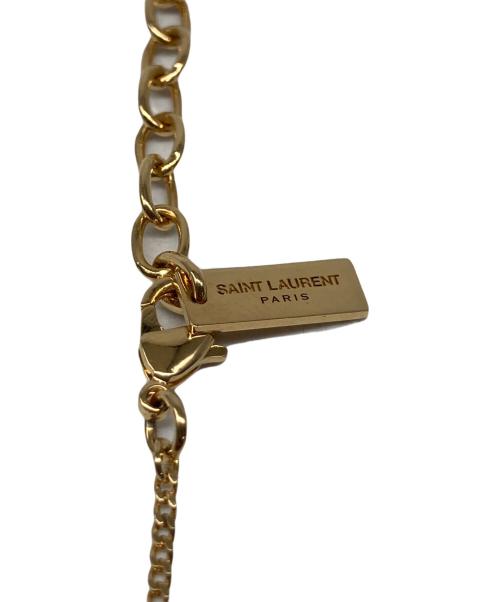 Saint Laurent Paris（サンローランパリ）Saint Laurent Paris (サンローランパリ) カサンドラロゴネックレス ゴールドの古着・服飾アイテム