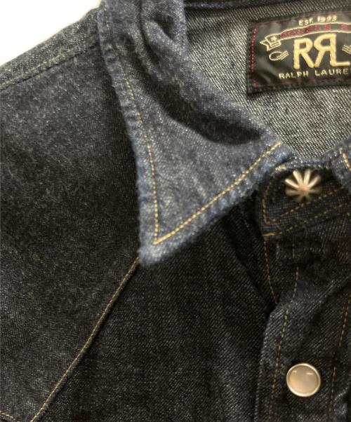 RRL（ダブルアールエル）RRL (ダブルアールエル) コンチョボタン デニムウエスタンシャツ インディゴ サイズ:Sの古着・服飾アイテム