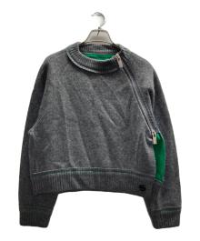 sacai（サカイ）の古着「カシミヤブレンドジップデザインニット」｜グレー