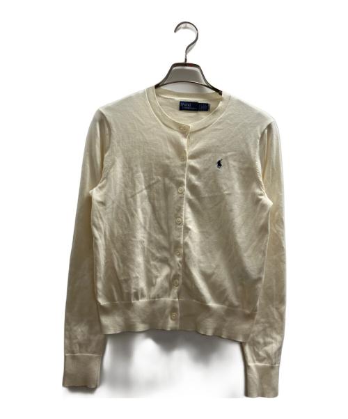 POLO RALPH LAUREN（ポロ・ラルフローレン）POLO RALPH LAUREN (ポロ・ラルフローレン) コットンナイロンクルーネックカーディガン ベージュ サイズ:Sの古着・服飾アイテム