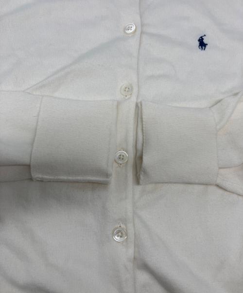 POLO RALPH LAUREN（ポロ・ラルフローレン）POLO RALPH LAUREN (ポロ・ラルフローレン) コットンナイロンクルーネックカーディガン ベージュ サイズ:Sの古着・服飾アイテム