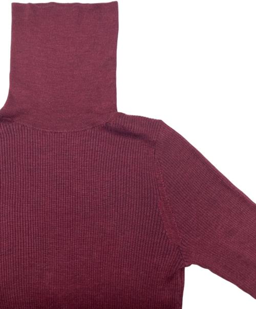 CHAOS（カオス）CHAOS (カオス) 18Gシルクリブタートルネックニット ボルドー サイズ:SIZE Fの古着・服飾アイテム