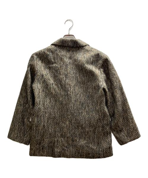 MACPHEE（マカフィー）MACPHEE (マカフィー) モヘヤミックスシャギー ダブルブレストジャケット ブラウン サイズ:34の古着・服飾アイテム