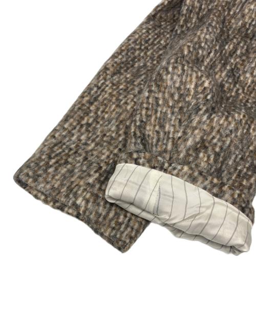 MACPHEE（マカフィー）MACPHEE (マカフィー) モヘヤミックスシャギー ダブルブレストジャケット ブラウン サイズ:34の古着・服飾アイテム