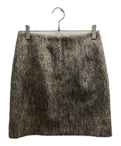 MACPHEE（マカフィー）MACPHEE (マカフィー) モヘヤミックスシャギー ミニスカート ブラウン サイズ:36 未使用品の古着・服飾アイテム