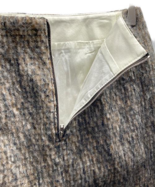 MACPHEE（マカフィー）MACPHEE (マカフィー) モヘヤミックスシャギー ミニスカート ブラウン サイズ:36 未使用品の古着・服飾アイテム