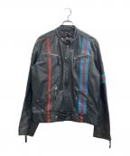DIESELディーゼル）の古着「レーサー シングルライダースジャケット」｜ブラック