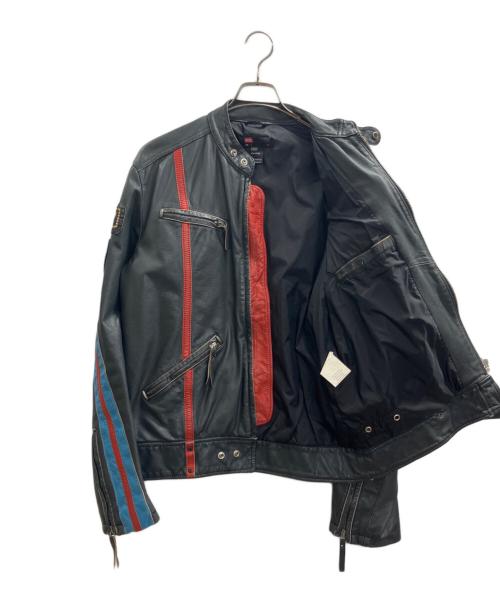 DIESEL（ディーゼル）DIESEL (ディーゼル) レーサー シングルライダースジャケット ブラック サイズ:Ⅼの古着・服飾アイテム
