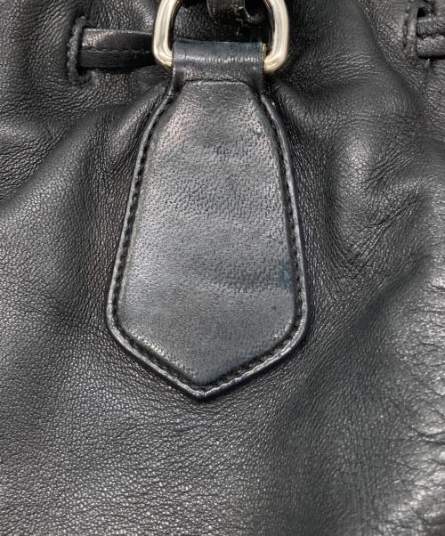 PRADA（プラダ）PRADA (プラダ) ナッパレザーフリンジ 2WAYトートバッグ ブラックの古着・服飾アイテム