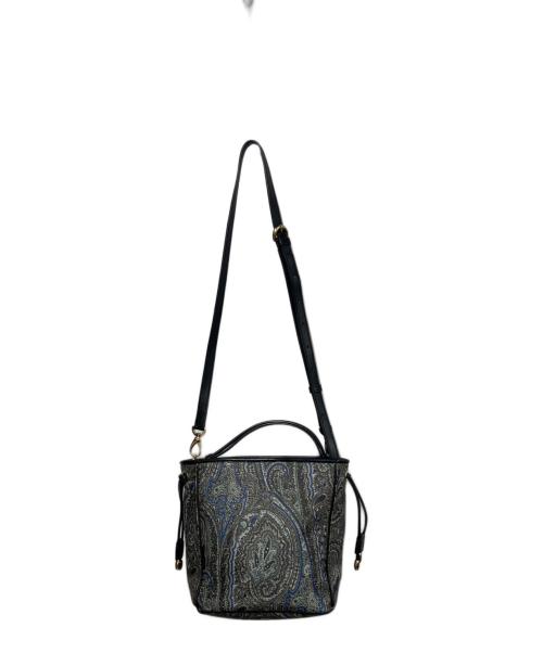ETRO（エトロ）ETRO (エトロ) 2WAYバッグ ブラック×ブルーの古着・服飾アイテム